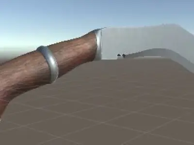 KukuriKnife knife with metal handle Low-poly 3D model