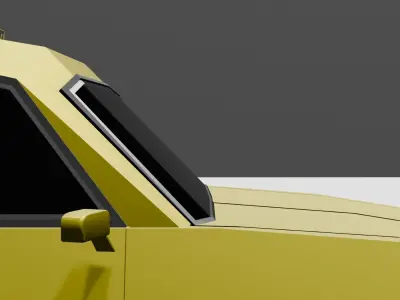Old car Vaz 2106 in taxi style Free low-poly 3D model