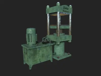 Hydraulic Press Low-poly 3D model purchase