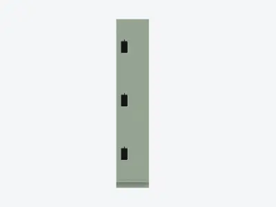 Locker - Plastic - Locka - Classic - Triple Tier Low-poly 3D model