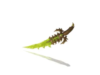 Crystal Dagger Low-poly 3D model