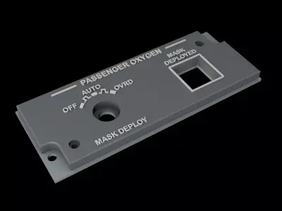 EMBRAER E1 OVERHEAD - PASSENGER OXYGEN PANEL 3D print model