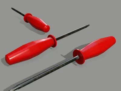 screwdriver Low-poly 3D model 48