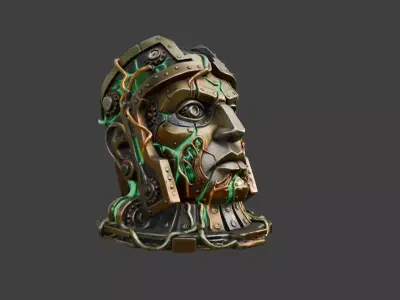 Steam Powered Sentinel Low-poly 3D model