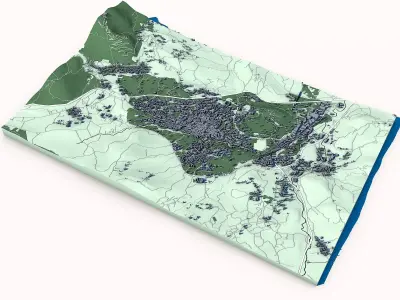 Avellino Cityscape Italian Mountain City 3D print model