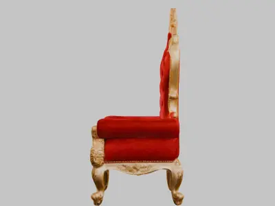Red and Gold Throne 3D Model Low-poly 3D model