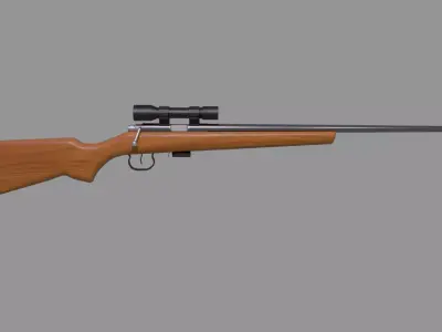 22lr rifle Free low-poly 3D model