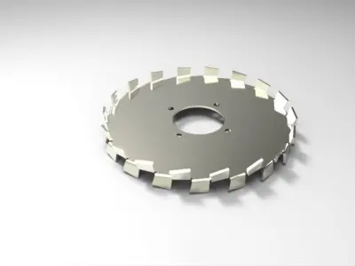 High shear disperser blade sheet metal design Free 3D model