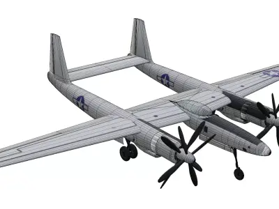 Hughes XF11 Low-poly 3D model