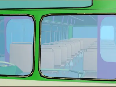 Lanka Ashok Leyland Bus body - Base model 3D model