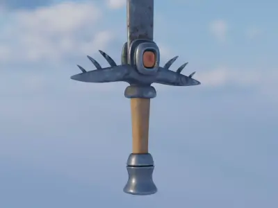 Game Ready Sword Low-poly 3D model