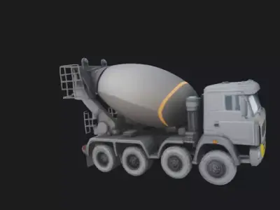 Concrete Mixer Truck 3D Model 3D model
