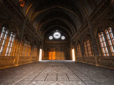 GOTHIC MODULAR BUILDING 2 Low-poly 3D model