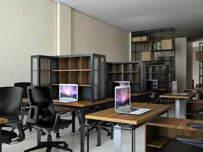 Industrial Office 3D model