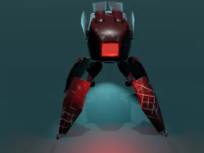 sci-fi robot - low poly - pbr - robotics Low-poly 3D model