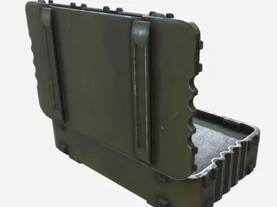 Military Pelican Case Low-poly 3D model