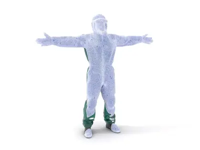 Green Protective Suit model pack Low-poly 3D model
