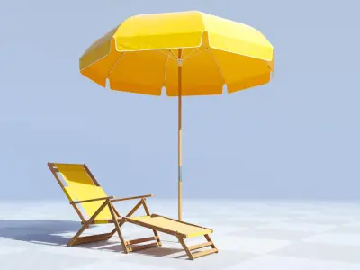 Beach set 3D model