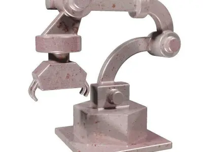 Metallic Robot Arm Low-poly 3D model