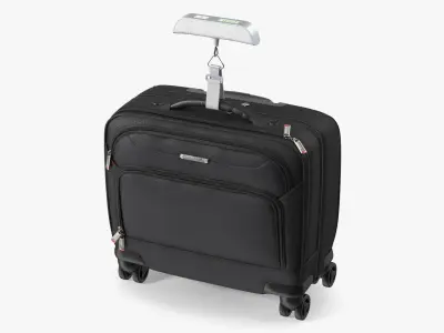 Handheld Checked Luggage with Scale Laptop Bag 3D model