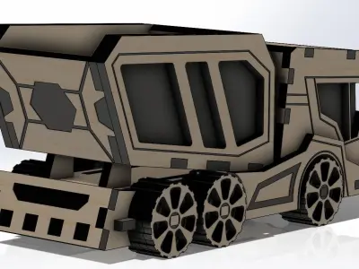 Laser cut truck model 3D print model