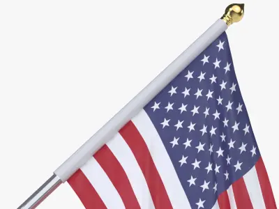  United States Cloth Flag Wall Mount Animated 