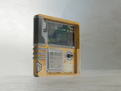 Sci Fi Industrial Console - Control Panel - Game Ready Free low-poly 3D model