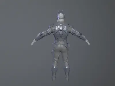 Character Batman Arkham Knight High poly 3D model