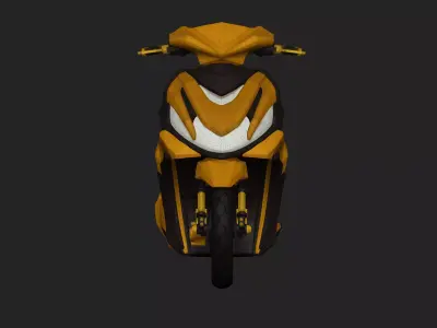 Yamaha Mio 125 Base 3D Model    FBX 3D Print  Customizable Low-poly 3D model