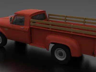 F-Series F-350 Flareside Pickup 1966 Low-poly 3D model