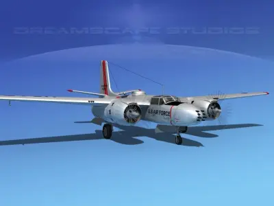 Douglas A-26B Invader V02 3D model