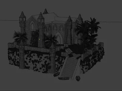 Fantasy Stone Castle 3D model