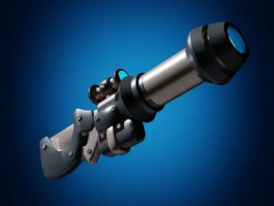 Sci-fi guns Model pack Low-poly 3D model
