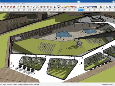 Sketchup Commercial Complex B2 3D model