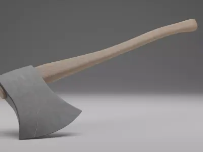 Axe wooden with good visual condition 3d model game-ready Low-poly 3D model