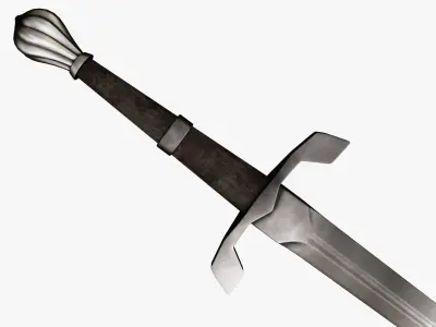 Medieval weapons Low-poly 3D model 6