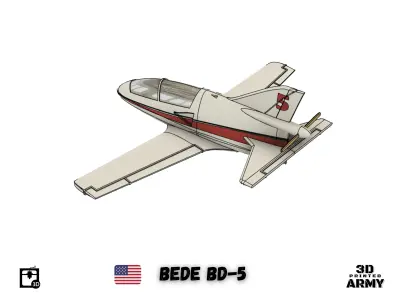 BEDE BD-5 MICRO scale-model aircraft  3D print model