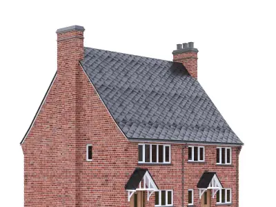 English Brick House 26 Low-poly 3D model