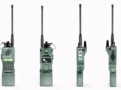 Harris AN PRC 152A Radio Low-poly 3D model
