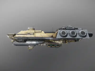 Space Force 1 Carrier Low-poly 3D model