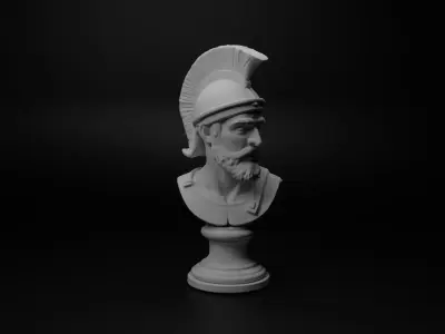 Ancient Greek Hoplite Bust Chess 3D print model purchase