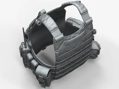Zbrush Military Vest 3D model