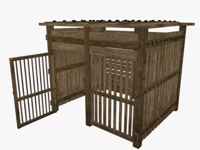 Medieval Prisoner Cell V01 Low-poly 3D model