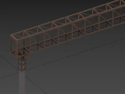 Railway Contact Wire Supports 15m 23m 30m Low-poly 3D model