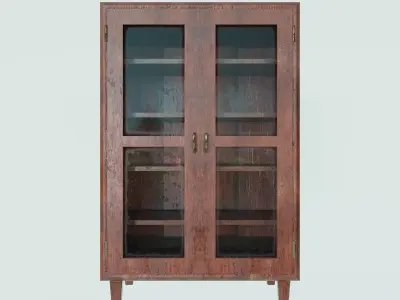 Old Wardrobe Low-poly 3D model
