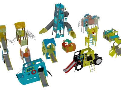 Ultimate 3D Park - Playground Mega Pack 3D model