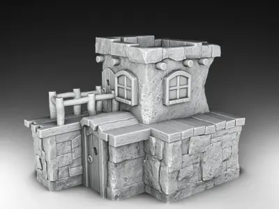 Stylized Middle Ages Set Part 4 3D print model