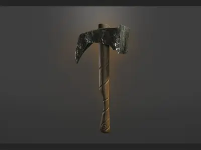 Pick Axe Low-poly 3D model buy