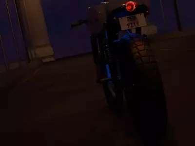 ELECTRIC RETRO BIKE MODEL WITH FULL SCENE  3D model