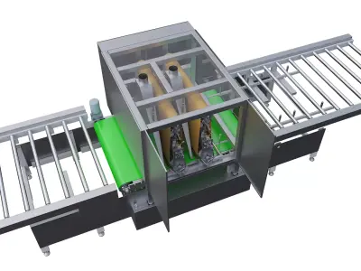 Sheet metal grinding machine 3D model